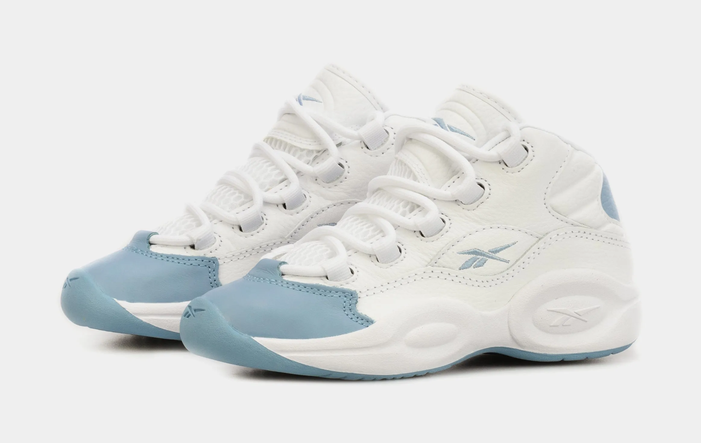 Question Mid Preschool Basketball Shoes (White/Blue)