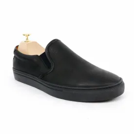 "The Common" Slip-On Sneaker Chamois Black