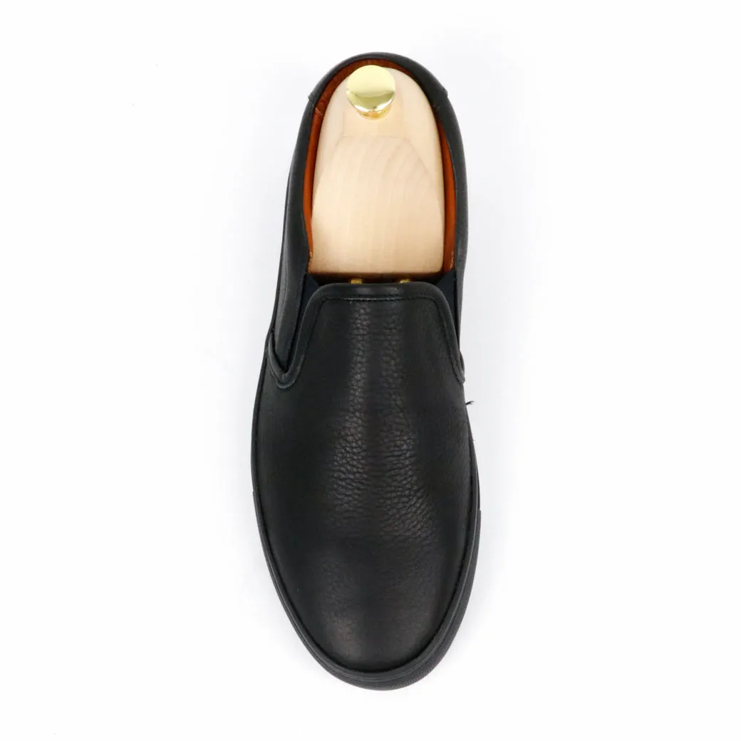 "The Common" Slip-On Sneaker Chamois Black