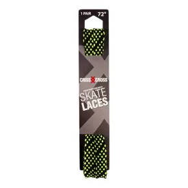 Riedell Criss Cross Skate Laces Medium Width - Black/Neon Yellow