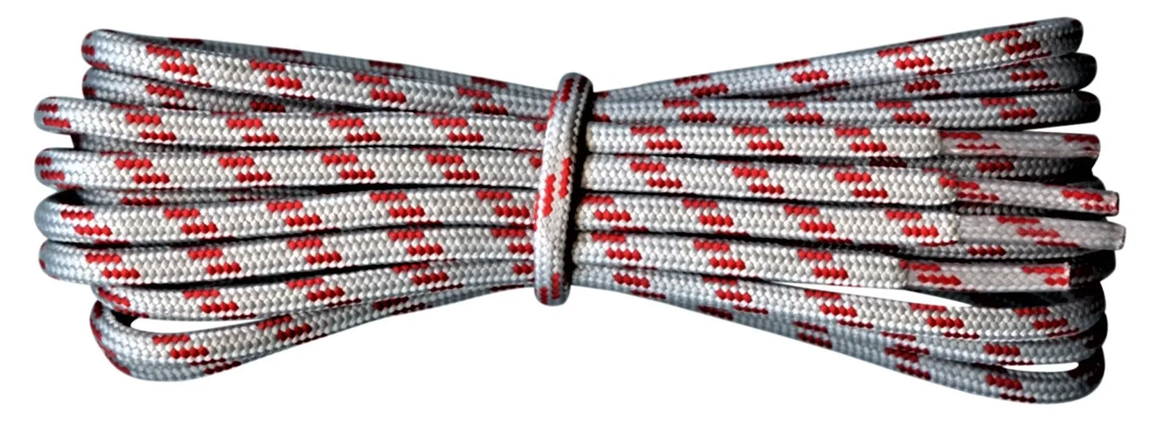 Round 3.5 mm Boot Laces Grey with Red flecks for hiking or walking