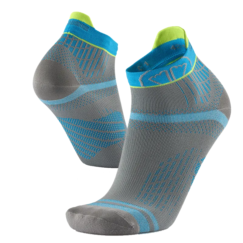 RUN FEEL RUNNING SOCKS GREY - TURQUOISE