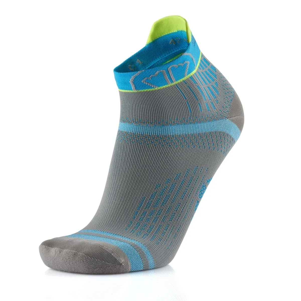 RUN FEEL RUNNING SOCKS GREY - TURQUOISE