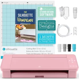 Silhouette Blush Pink Cameo 4 w/ Updated Autoblade, 3x Speed, Roll Feeder