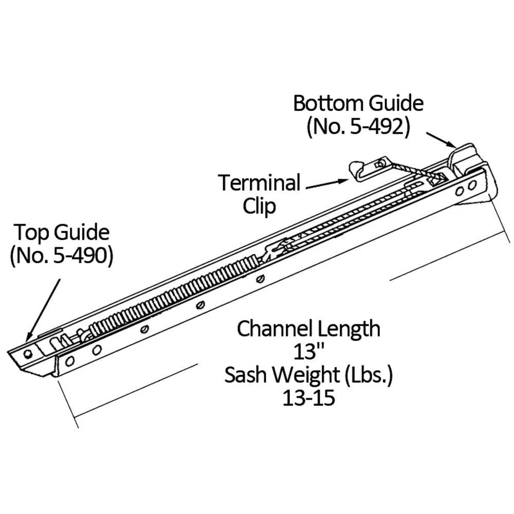 Single Hung Sliding Window 13" Sash Balance 13-15 Lbs