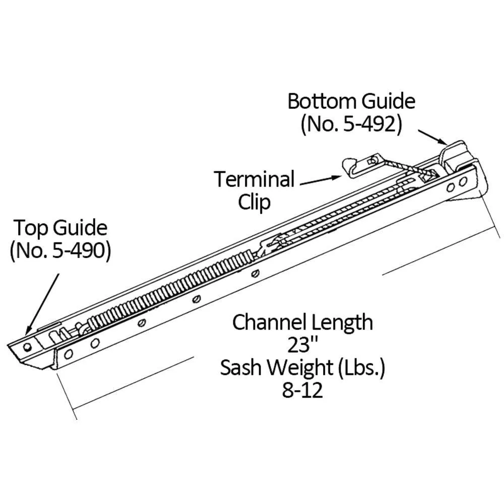 Single Hung Sliding Window 23" Sash Balance 8-12 Lbs