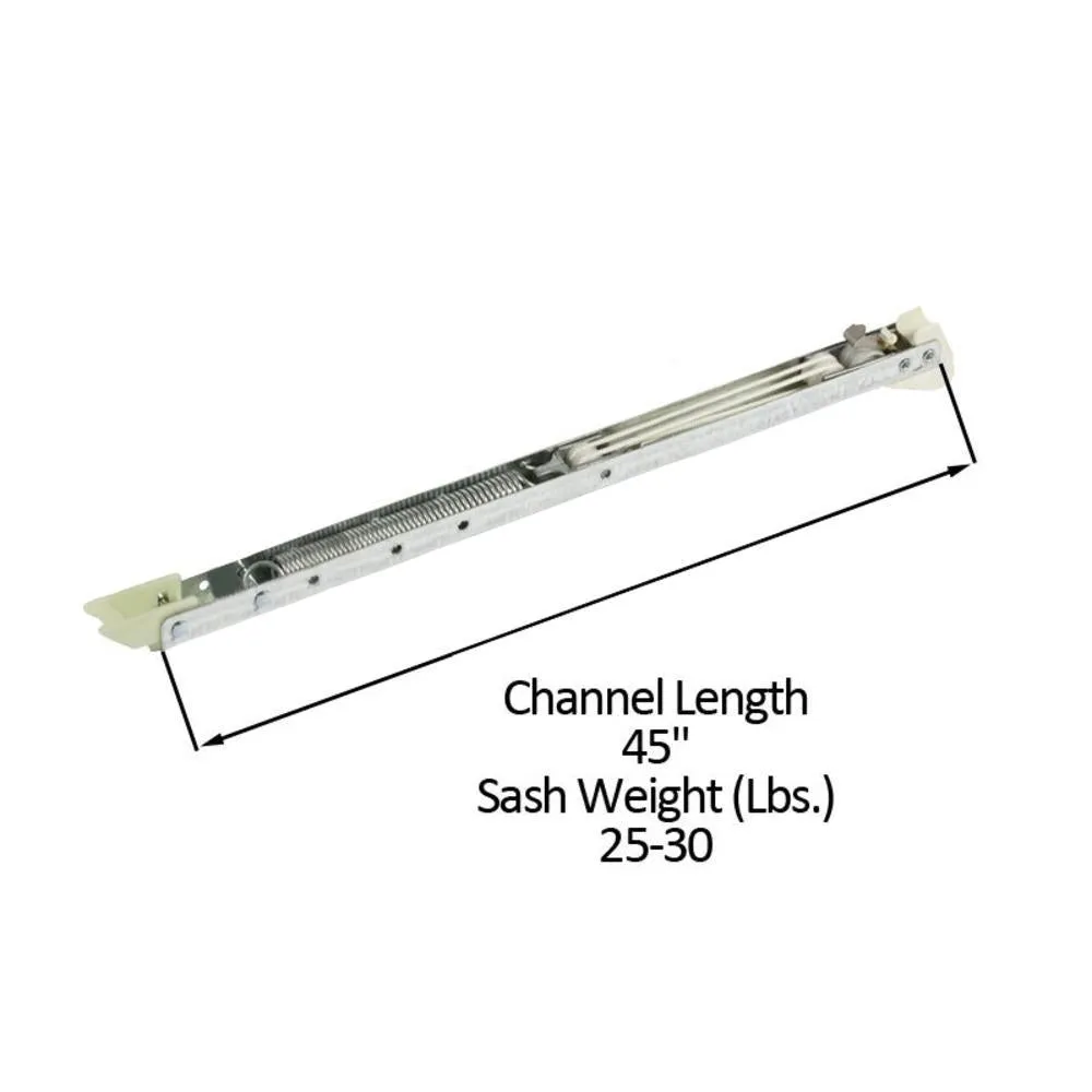 Single Hung Sliding Window 45" Sash Balance 25-30 Lbs