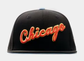 SP x New Era NBA Summer Edition Chicago Bulls 59Fifty Fitted Cap Mens Hat (Black/Blue)