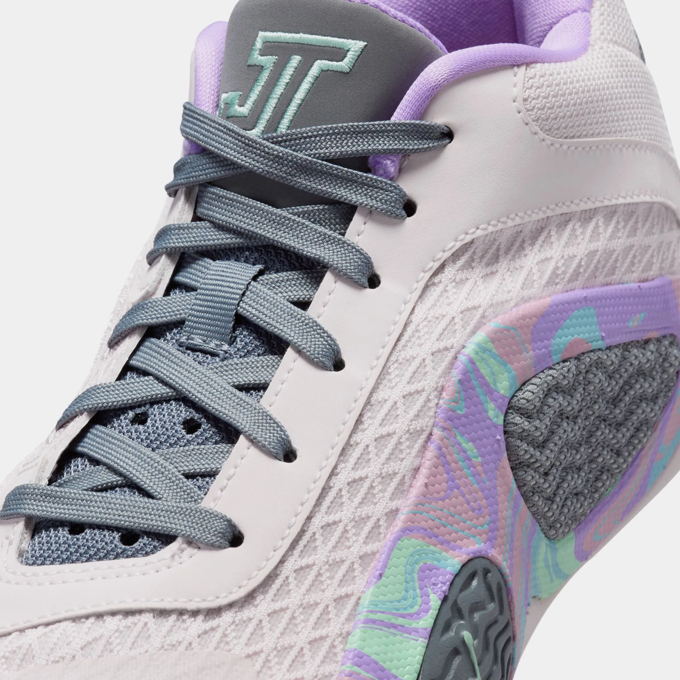 Tatum 2 Sidewalk Chalk Grade School Basketball Shoes (Light Soft Pink/Mint Foam/Smoke/Lilac)