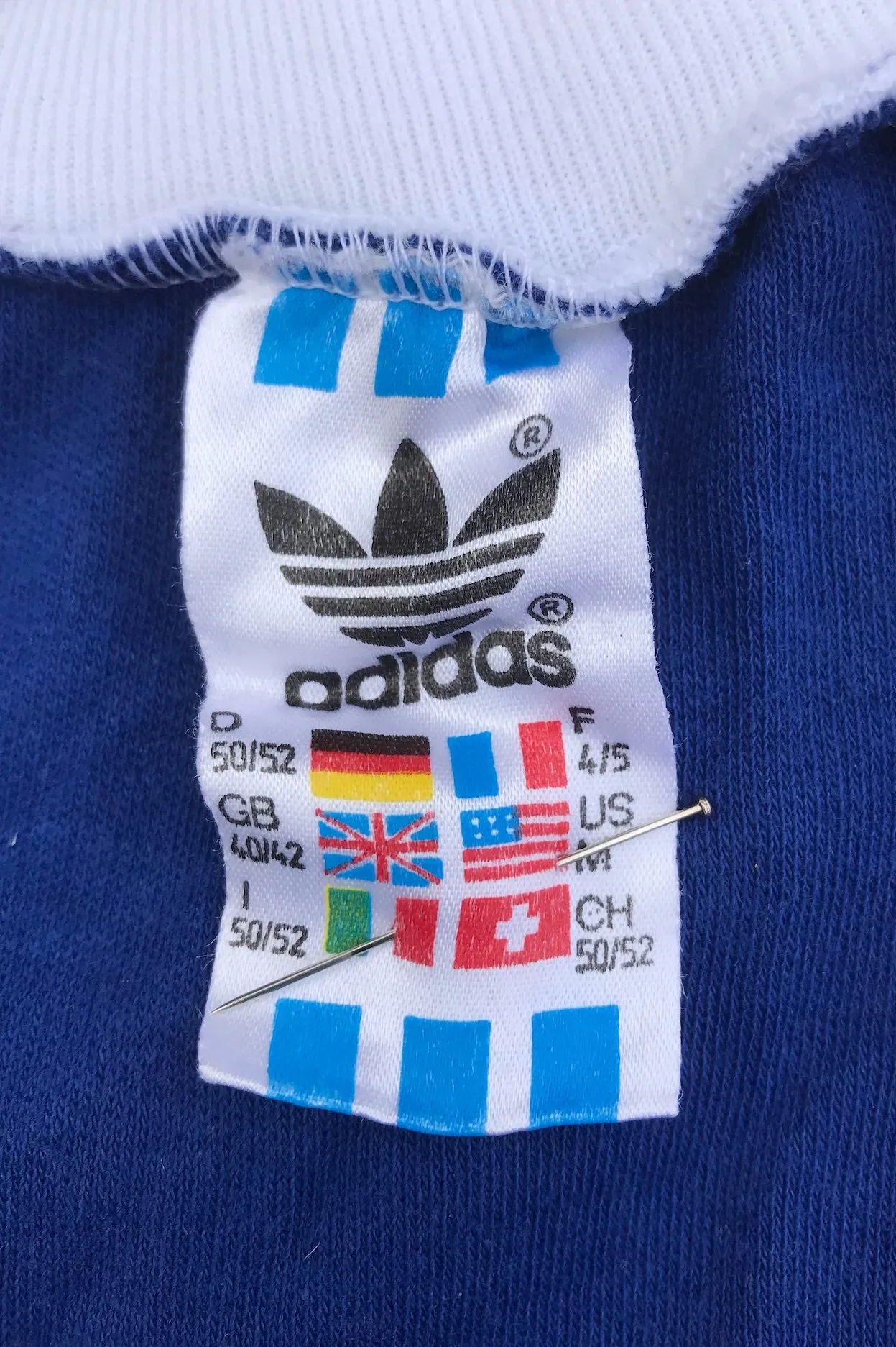 Vintage 1970s Adidas Ringer T-Shirt   #C286  FREE AUS POSTAGE