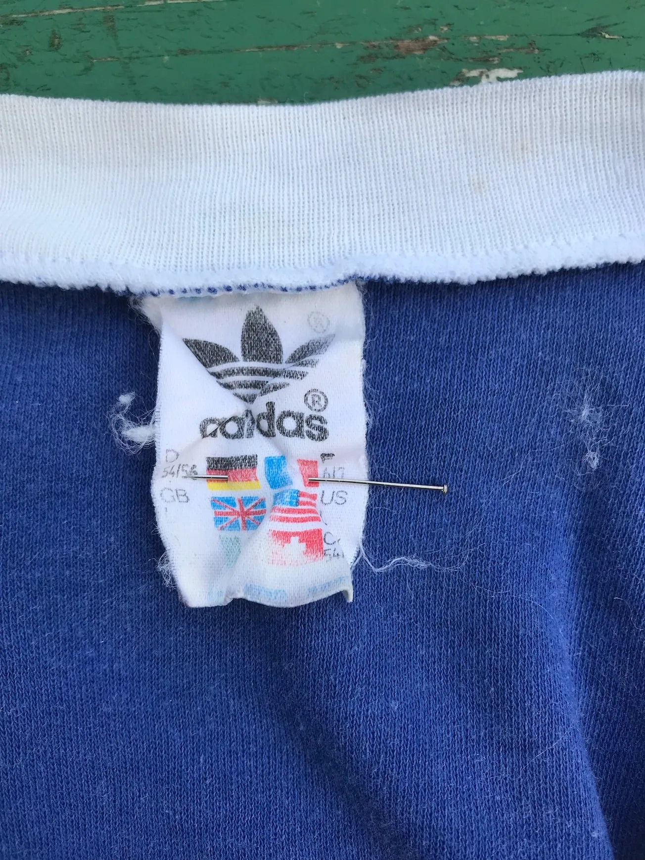 Vintage 1970s Adidas Ringer T-Shirt   #C290  FREE AUS POSTAGE