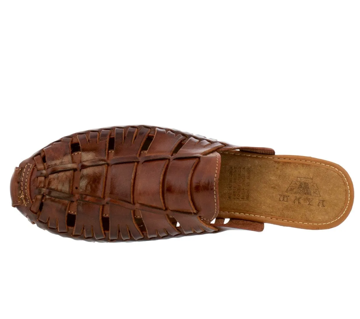 Womens Authentic Huaraches Real Leather Sandals Slides Cognac - #248