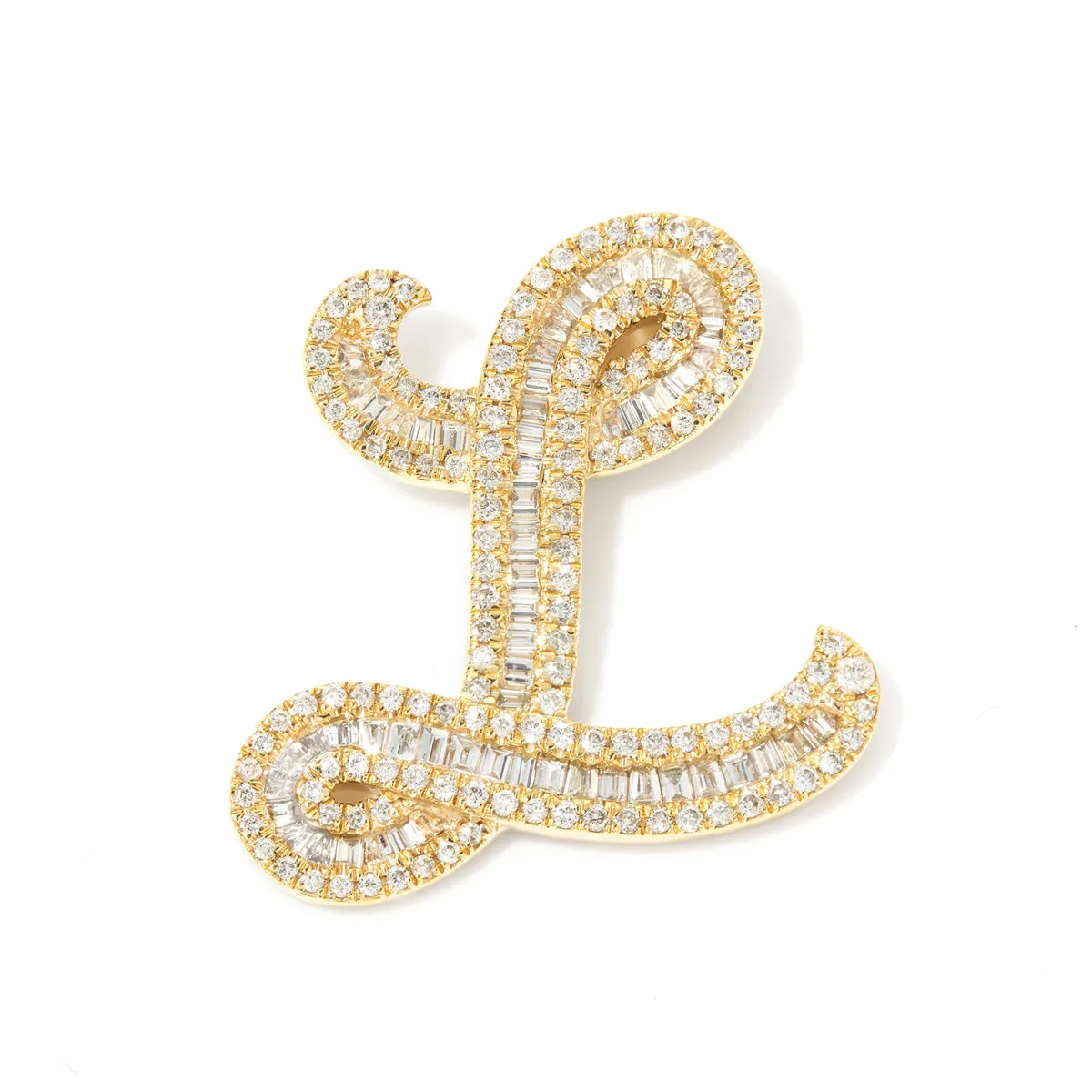 Yellow Gold Baguette Initials - Limited Edition